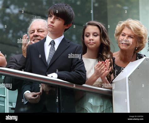 London, UK. Dylan Michael Douglas and Carys Zeta-Douglas with ...