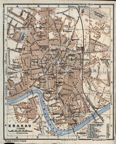 Kraków Map, Map of Cracow, Old Cracow Map, Map of Krakow, Cracow Poland, Europe City, Poland Map ...