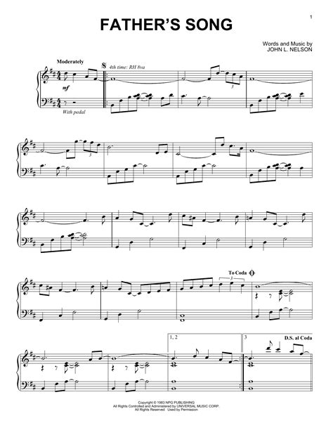 Prince - Father's Song at Stanton's Sheet Music
