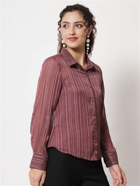 Beatnik Purple Western Womens Shirt