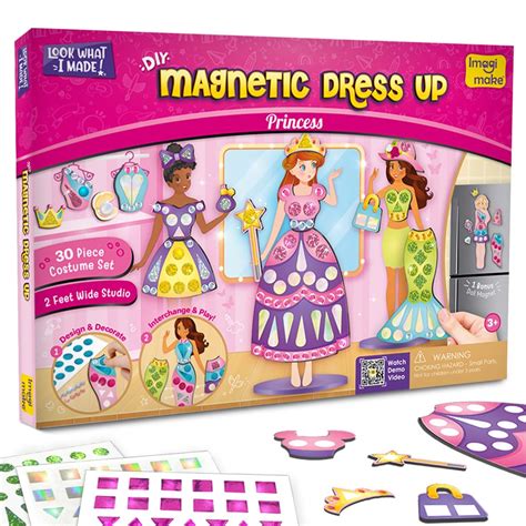 Imagimake DIY Magnetic Dress-Up Princess |Pretend Play Toys for Girls ...