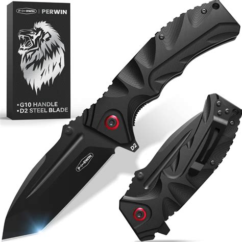Pocket Knife 4 D2 Steel Blade G10 Handle Folding Knife | Desertcart INDIA