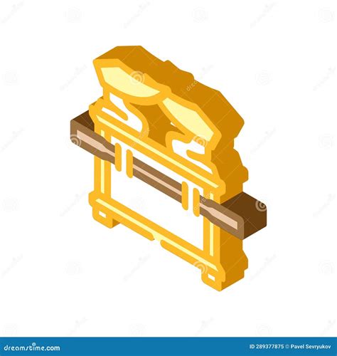 Ark of the Covenant Isometric Icon Vector Illustration Stock Illustration - Illustration of ...