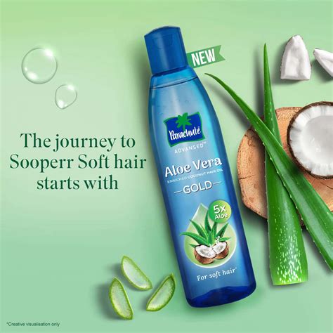 Buy PARACHUTE ADVANSED ALOE VERA ENRICHED COCONUT HAIR OIL GOLD | 5X ...