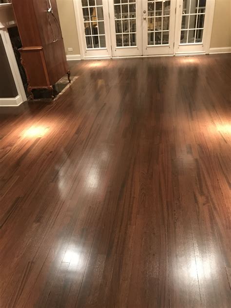 Brazilian cherry hardwood floor with dark walnut stain | Cherry wood ...