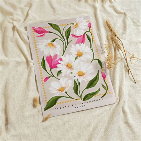 April Birth Month Flower Art Print By Elizabeth Rachael