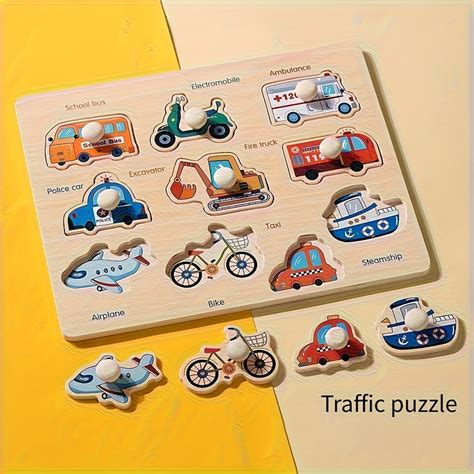 Wooden Shape Sorting Puzzle Board Animal & Object Matching Game – CRAZE