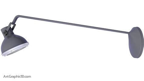 Professional Modern Industrial Floor Lamp 3D Model - Download