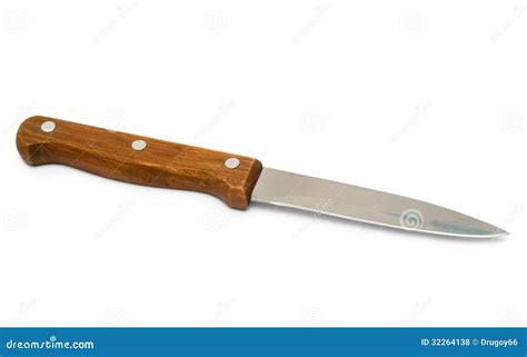 Kitchen Knife with Wooden Handle Stock Photo - Image of small, kitchen ...