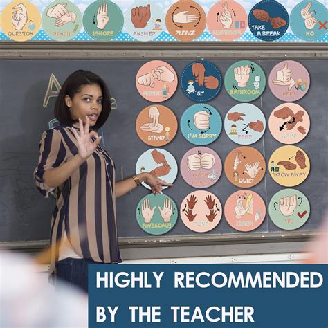 ASL Classroom Hand Signal Cards - 36 Classroom Hand Barbados | Ubuy