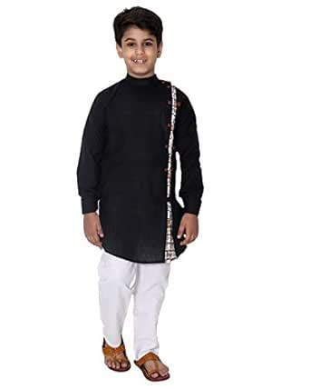 Buy FOURFOLDS Ethnic Wear Kurta with Trousers Style Pyjama for Kids and ...