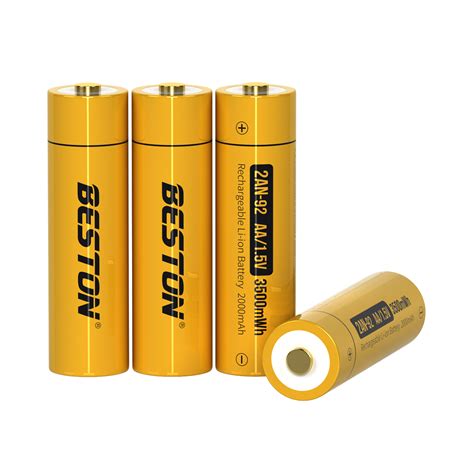Beston 1.5V AA Rechargeable Lithium Battery 3500mWh,AA