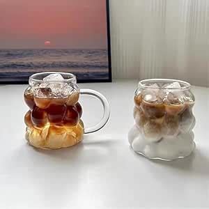 Buy WRINGO 300ML Borosilicate Coffee Mug Tall Glass, Latte Cups ...