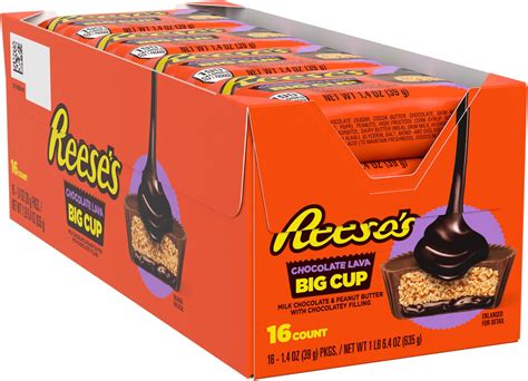 Amazon.com: REESE'S Big Cup Chocolate Lava Milk Chocolate Peanut Butter ...