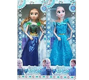 BAKERS PARDISE Frozen Dolls for Girls Elsa Anna Stylish Bendable Dolls ...