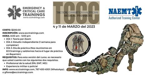 TCCC Tactical Combat Casualty Care, Emergency & Critical Care Trainings ...