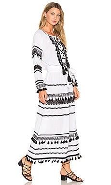 Dodo Bar Or Malka Maxi Dress in White & Black | REVOLVE