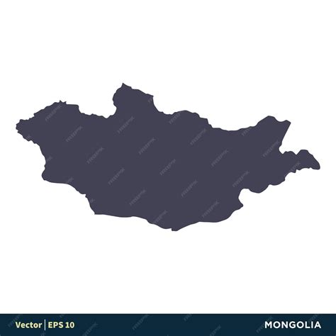 Premium Vector | Mongolia asia countries map icon vector logo template ...