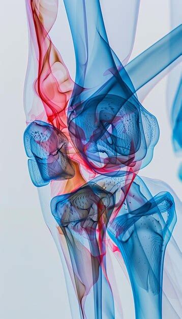 Radiographie 3D de l'anatomie du genou mettant en évidence la douleur ...