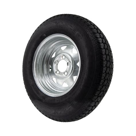Boat Trailer Tire ST205/75D14 LRC on Galvanized Wheel 5 Lug Rim by Eco ...