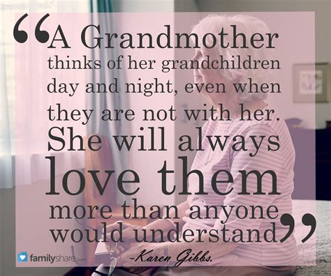 A grandmother thinks of her grandchildren day and night, even when they ...