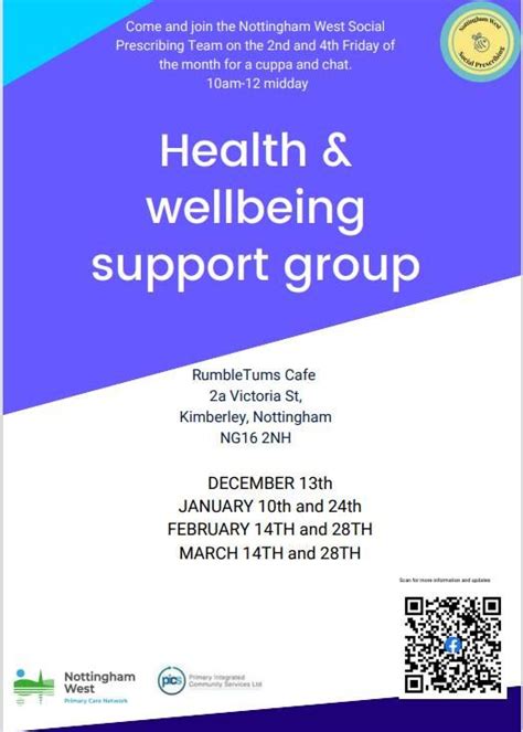 Social Prescribing Health & Wellbeing Support Group, Rumbletums Cafe ...
