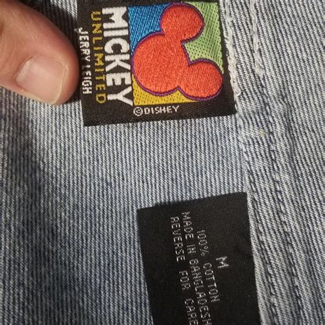 Vintage 90s Mickey Mouse overalls with embroidered... - Depop