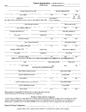 Fillable Online 23+ Patient Registration Form Templates - PDF, DOC Free ...