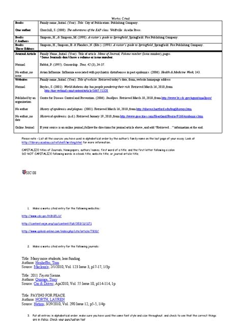 Works Cited Page - APA Only | PDF | Public Sphere | Wellness