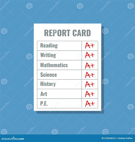 School Report Card Stock Illustrations – 2,007 School Report Card Stock ...