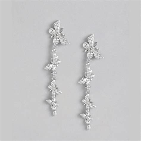 Whimsical Wings Rhodium-Plated Cubic Zirconia 925 Sterling Silver Butt ...