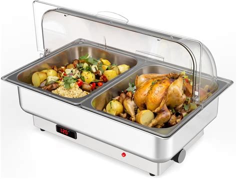 Amazon.com: Electric Chafing Dish, 2 x 4.5QT Full Size Electric Chafing ...