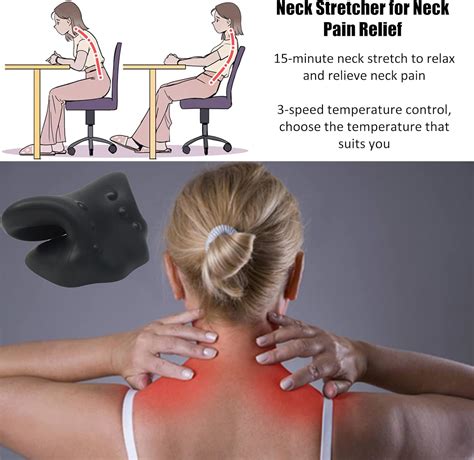 Buy Neck Stretcher for Neck Pain Relief，Heated Cervical Traction ...
