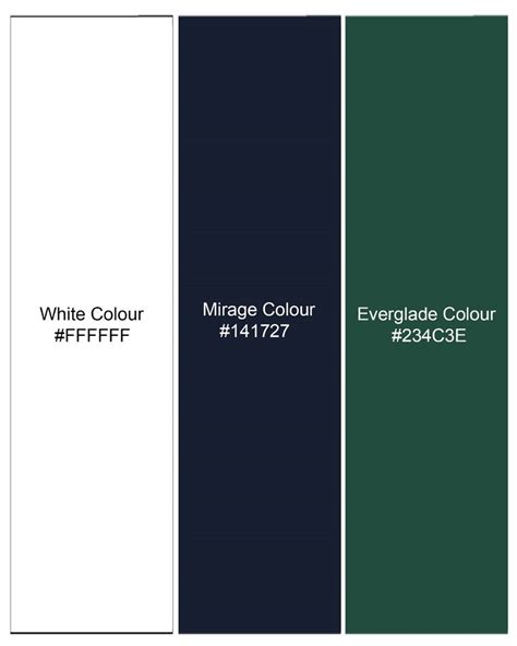 Bright White with Mirage Blue and Everglade Green Full Sleeves Super ...
