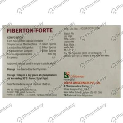Buy Fiberton Forte Strip Of 10 Capsules Online at Flat 15% OFF | PharmEasy