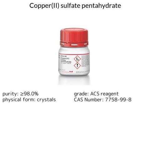 Copper(II) sulfate pentahydrate, 1 X 500 g (209198-500G ...