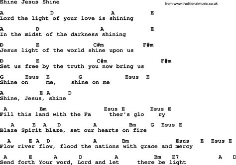 Ascension Hymn: Shine Jesus Shine - lyrics, chords and PDF