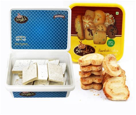 Singla Sweets Kaju Katli 200g and Little heart cookies 250g Combo Pack ...