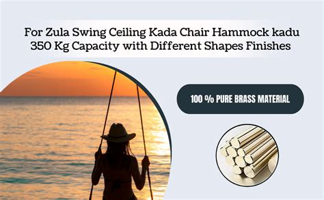 MHS Heavy Duty Brass Hanging Hook Kada for Zula Swing Chair Hammock ...
