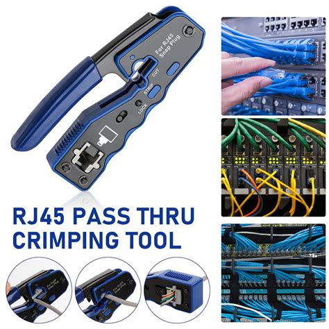 rj45 crimp tool kit pass through ethernet crimping tool kit 8p