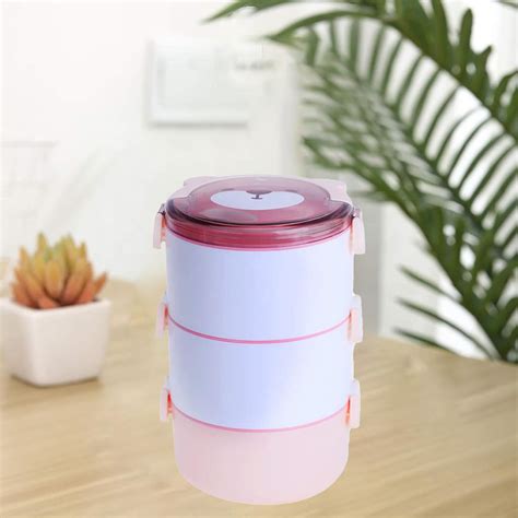 Kuber Industries Insulated Lunch Box With 3 Compartments|100% BPA Free ...