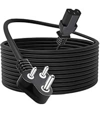 Storite 1.5M Black 3 Pin Laptop Power Cable 18AWG Universal Replacement ...