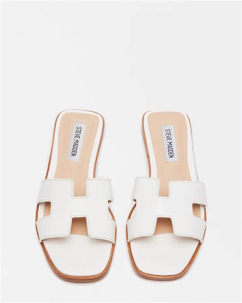 HADYN White Leather Sandal | Women's Designer Sandals | White leather ...