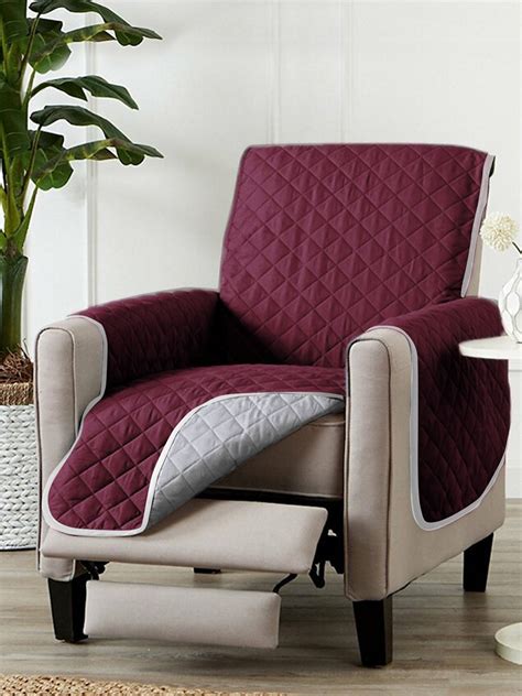 Reversible 1 Seater Sofa Cover-Maroon & Grey – CORTINA