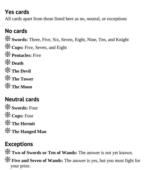 Yes or no tarot cards – Artofit