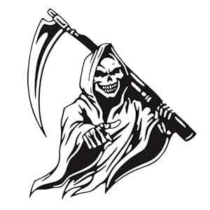 Pinakine® Ghost Skull Head Car PVC Sticker for Auto Cars Trucks Black ...