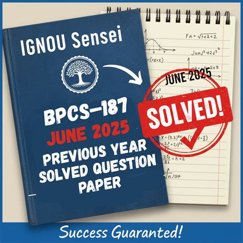BPCS–187 June 2025 Previous Year Solved Question Paper – IGNOU Sensei