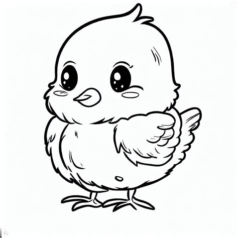 Chick Coloring Page – Color My Pages