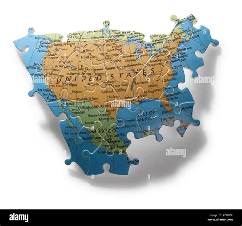 Map of united states puzzle hi-res stock photography and images - Alamy