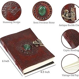 Axuvel Handmade Leather Diary For Men Women Journal Paper Notebook ...